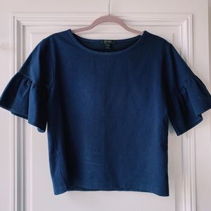 navy blue blouse from jcrew